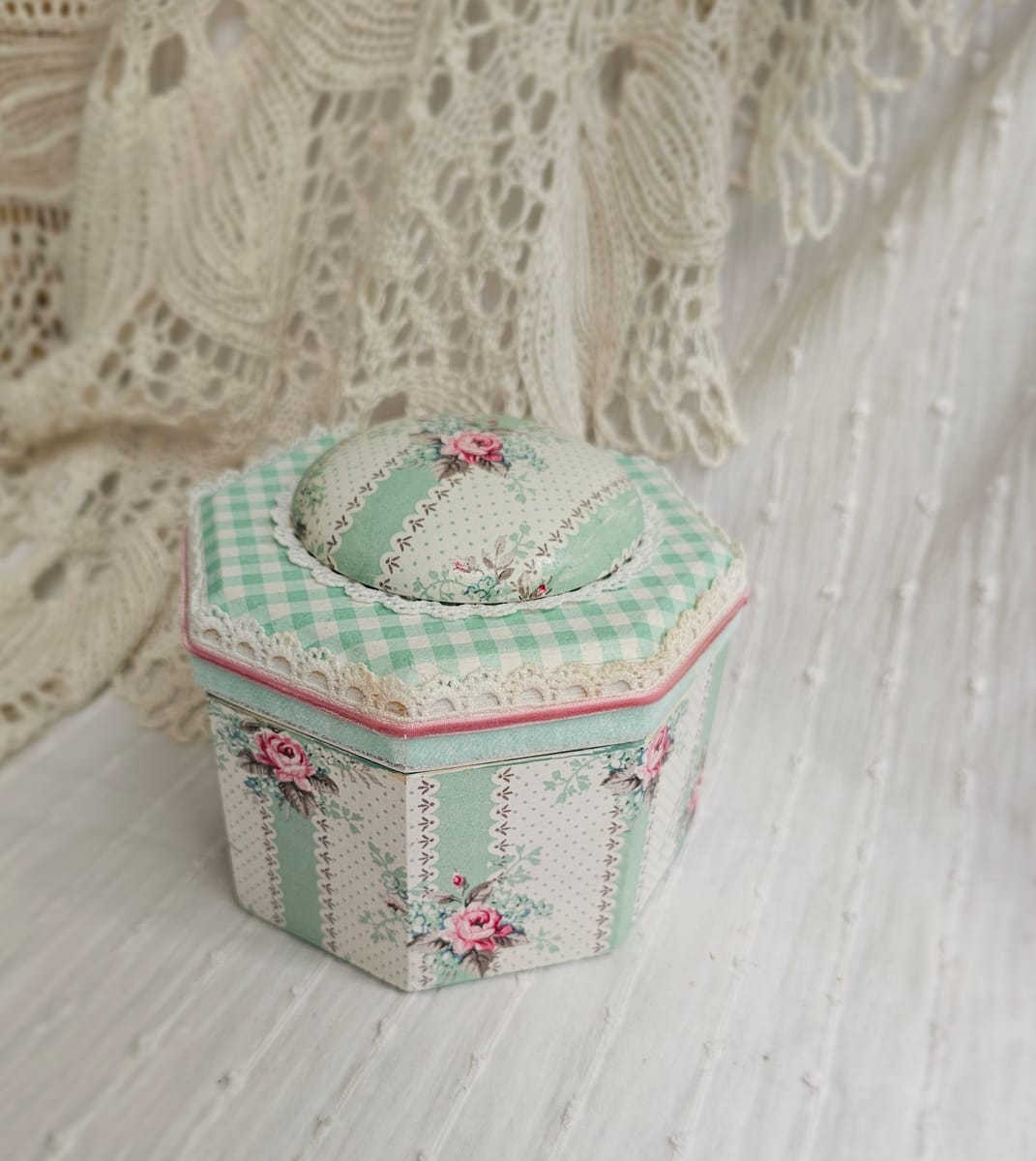 Шкатулка greengate Мятные розы